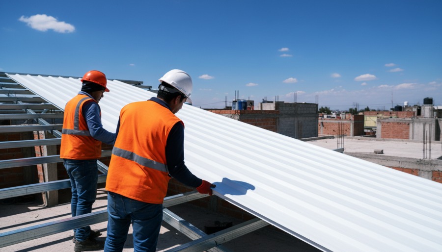 Usa techos prefabricados ligeros para lograr espacios frescos y aislados